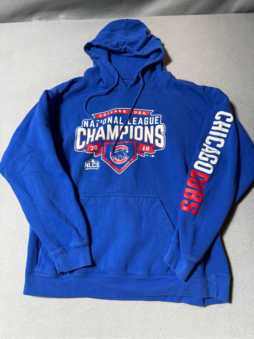 Chicago Cubs 2016 Royal Blue National League Champions Hoodie Size XL